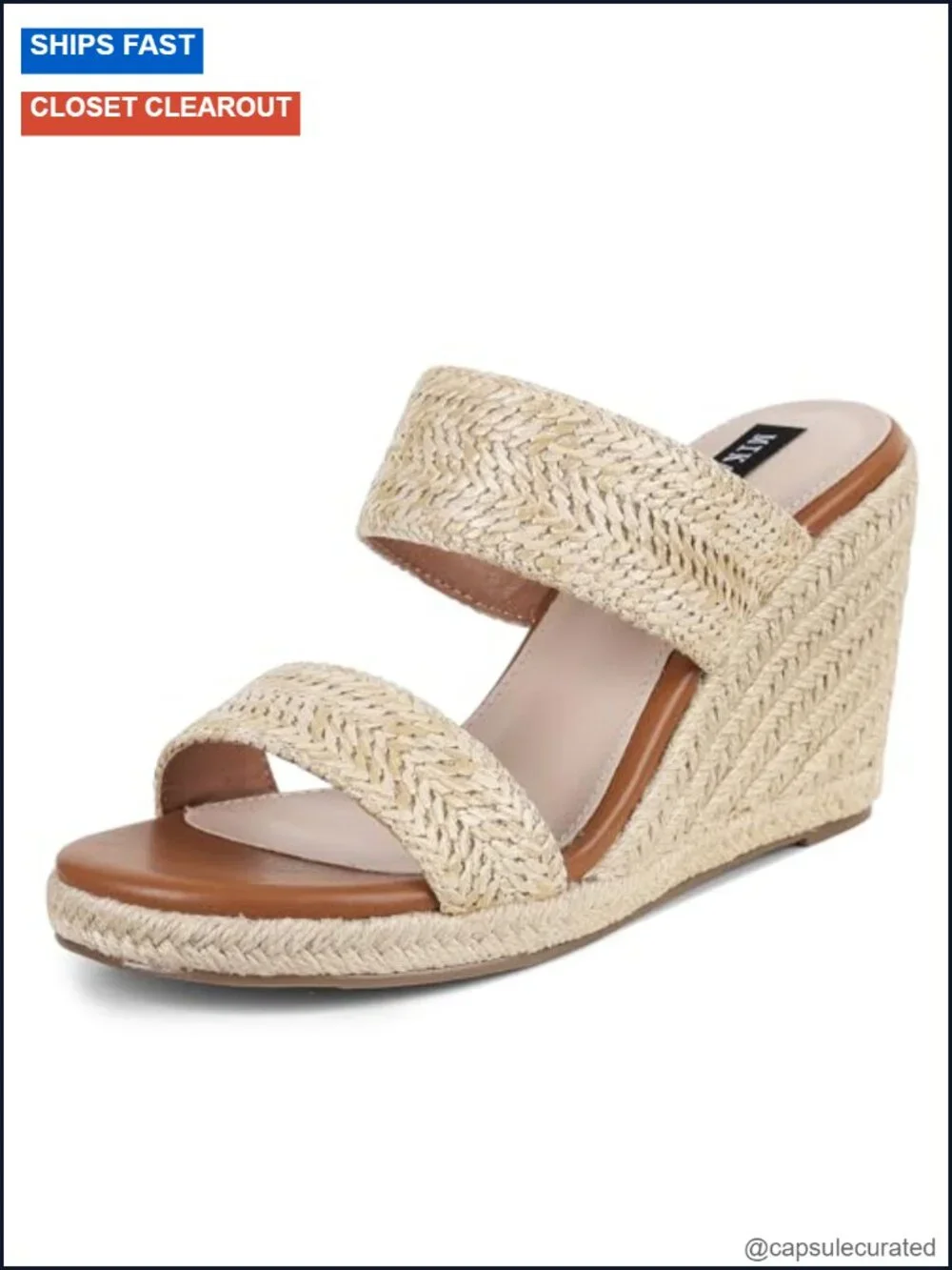 Wedges Sandals for Women Open Toe Slide Espadrilles Comfort Cushioned Insole